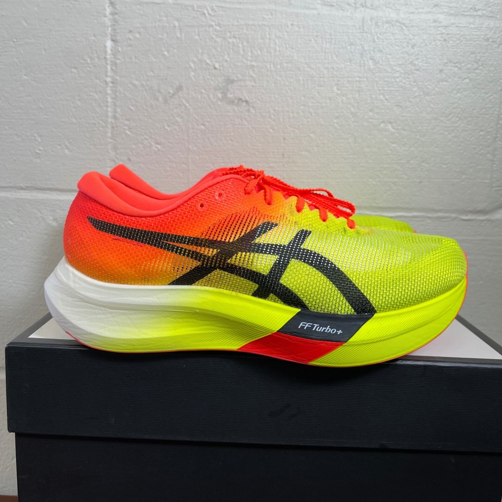 Asics Metaspeed Sky Paris 1013A123 Yellow Black Running Shoes Sneakers Men's 12